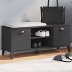 vidaXL Shoe Bench Storage Shelf Organizer Hallway Furniture Solid Wood Pine