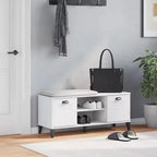 vidaXL Shoe Bench Storage Shelf Organizer Hallway Furniture Solid Wood Pine