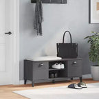 vidaXL Shoe Bench Storage Shelf Organizer Hallway Furniture Solid Wood Pine