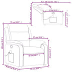 vidaXL Massage Recliner Chair Adjustable Reclining Armchair Black Faux Leather - Manual Push Back