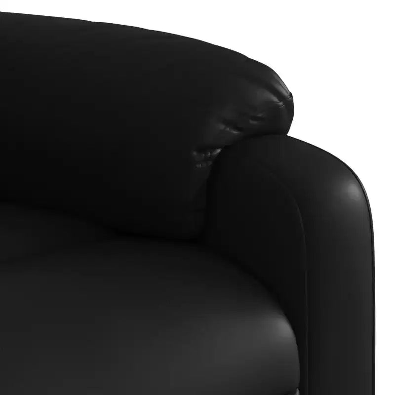 vidaXL Massage Recliner Chair Adjustable Reclining Armchair Black Faux Leather - Manual Push Back