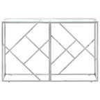 vidaXL Console Table Hallway Living Room Stainless Steel and Tempered Glass