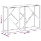 vidaXL Console Table Hallway Living Room Stainless Steel and Tempered Glass