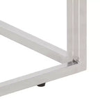 vidaXL Console Table Hallway Living Room Stainless Steel and Tempered Glass