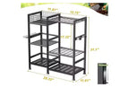 31 in Garden Tool Organizer, 2 Tier Yard Tool Storage Rack,Steel Yard Tool Racks To Store Long Handled Tools,Garage Tool Stand,Tool Holder