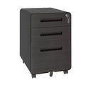 VIYET 23H Mobile File Cabinet with Lock - All-Steel Fully Assembled, Anti-Tip Design & Locking Casters, Fits A4/Letter, for Home/Office (Black)