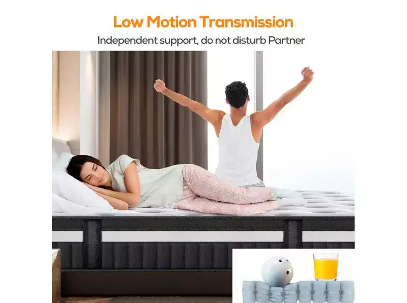 Matelas en mousse à mémoire de forme au gel 14 po grand lit, fermeté moyenne, certifié CertiPUR-US