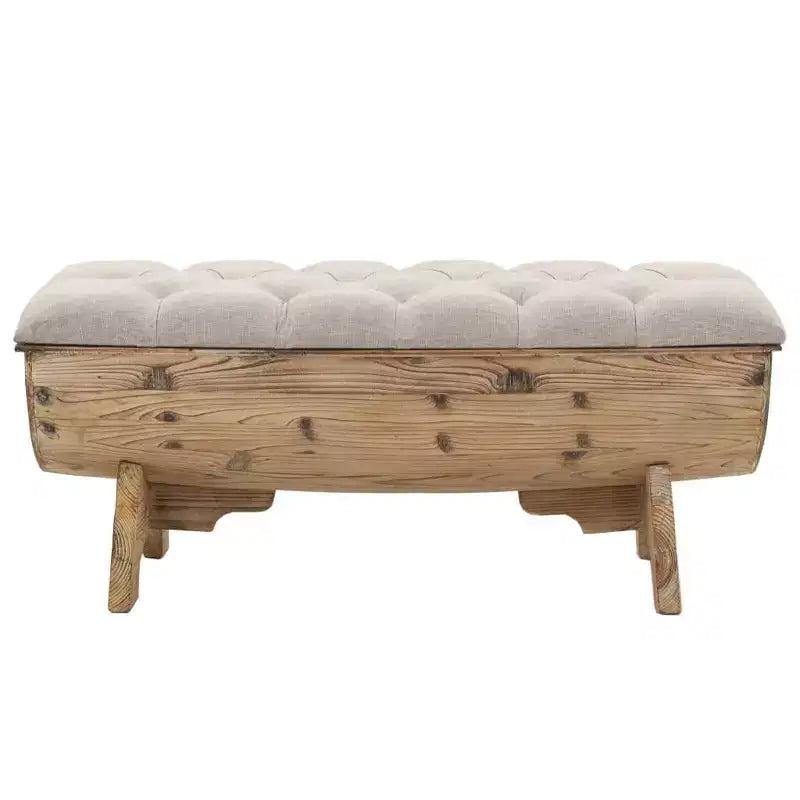 vidaXL Banc de rangement 40,6 cm en bois de sapin massif