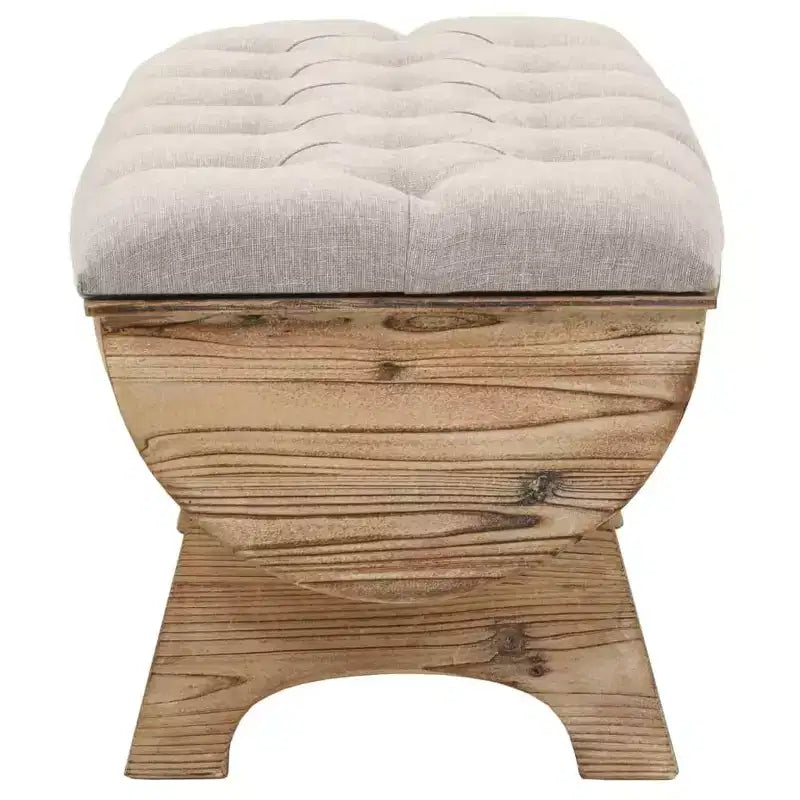 vidaXL Banc de rangement 40,6 cm en bois de sapin massif