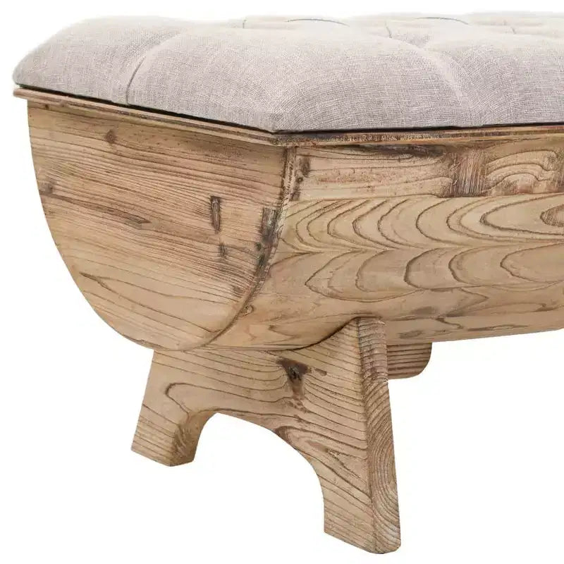 vidaXL Banc de rangement 40,6 cm en bois de sapin massif