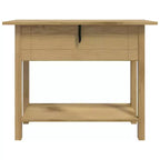 vidaXL Console Table Brown Solid Waxed Pinewood 36.6 x 13.6 x 28.7 in