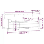 vidaXL Canapé 3 places avec coussins décoratifs Gris clair 70,9 velours