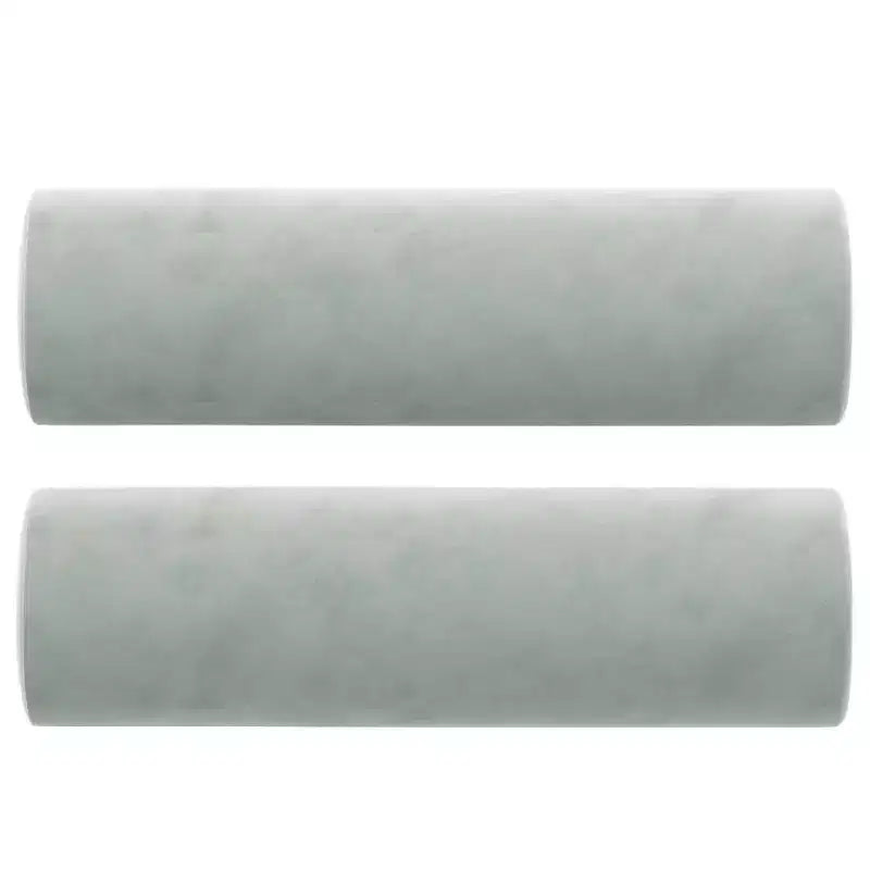 vidaXL Canapé 3 places avec coussins décoratifs Gris clair 70,9 velours