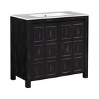72 Bathroom Vanity Set with Double Vanities, Bathroom Vanity Sink Combo with Soft-Close Doors & Adjustable Shelf, Espresso