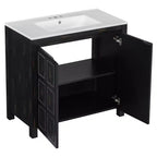 72 Bathroom Vanity Set with Double Vanities, Bathroom Vanity Sink Combo with Soft-Close Doors & Adjustable Shelf, Espresso