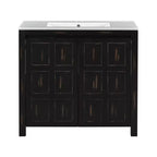 72 Bathroom Vanity Set with Double Vanities, Bathroom Vanity Sink Combo with Soft-Close Doors & Adjustable Shelf, Espresso