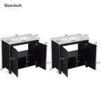 72 Bathroom Vanity Set with Double Vanities, Bathroom Vanity Sink Combo with Soft-Close Doors & Adjustable Shelf, Espresso