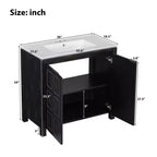 72 Bathroom Vanity Set with Double Vanities, Bathroom Vanity Sink Combo with Soft-Close Doors & Adjustable Shelf, Espresso