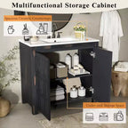 72 Bathroom Vanity Set with Double Vanities, Bathroom Vanity Sink Combo with Soft-Close Doors & Adjustable Shelf, Espresso