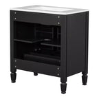 Meuble-lavabo de salle de bain 30 po, armoire de rangement de salle de bain avec tiroir et étagère de porte, meuble-lavabo simple