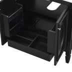 Meuble-lavabo de salle de bain 30 po, armoire de rangement de salle de bain avec tiroir et étagère de porte, meuble-lavabo simple