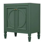 Meuble-lavabo de salle de bain 30 po, armoire de rangement de salle de bain avec tiroir et étagère de porte, meuble-lavabo simple