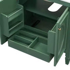 Meuble-lavabo de salle de bain 30 po, armoire de rangement de salle de bain avec tiroir et étagère de porte, meuble-lavabo simple
