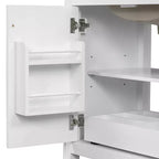 Meuble-lavabo de salle de bain 30 po, armoire de rangement de salle de bain avec tiroir et étagère de porte, meuble-lavabo simple