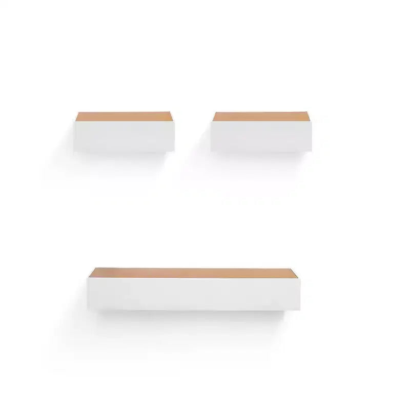 23.6 Étagère flottante invisible en bois érable et blanc avec support mural invisible, parfaite pour la décoration de salle de bain/chambre/cuisine ou comme présentoir à livres/plantes, installation facile.