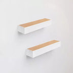 23.6 Étagère flottante invisible en bois érable et blanc avec support mural invisible, parfaite pour la décoration de salle de bain/chambre/cuisine ou comme présentoir à livres/plantes, installation facile.