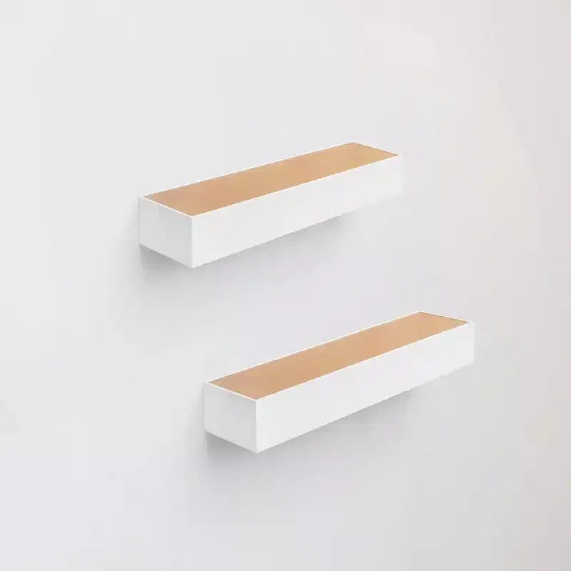 23.6 Étagère flottante invisible en bois érable et blanc avec support mural invisible, parfaite pour la décoration de salle de bain/chambre/cuisine ou comme présentoir à livres/plantes, installation facile.