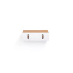 23.6 Étagère flottante invisible en bois érable et blanc avec support mural invisible, parfaite pour la décoration de salle de bain/chambre/cuisine ou comme présentoir à livres/plantes, installation facile.