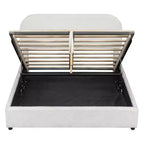 Luxystar Queen Size Upholstered Bed With Lift Up Storage, White