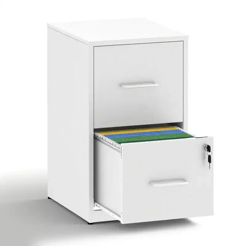 VIYET 25H 2-Drawer Lockable Vertical File Cabinet,Heavy-Duty Steel for Letter/Legal/A4/F4,Anti-Tip for Home Office(white)