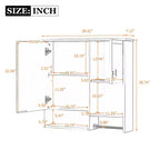 CASAINC 29'' x 28'' Wall Mounted Bathroom Medicine Cabinet with Mirror & Towel Bar