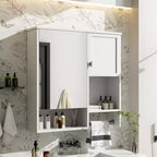 CASAINC 29'' x 28'' Wall Mounted Bathroom Medicine Cabinet with Mirror & Towel Bar
