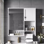 CASAINC 29'' x 28'' Wall Mounted Bathroom Medicine Cabinet with Mirror & Towel Bar
