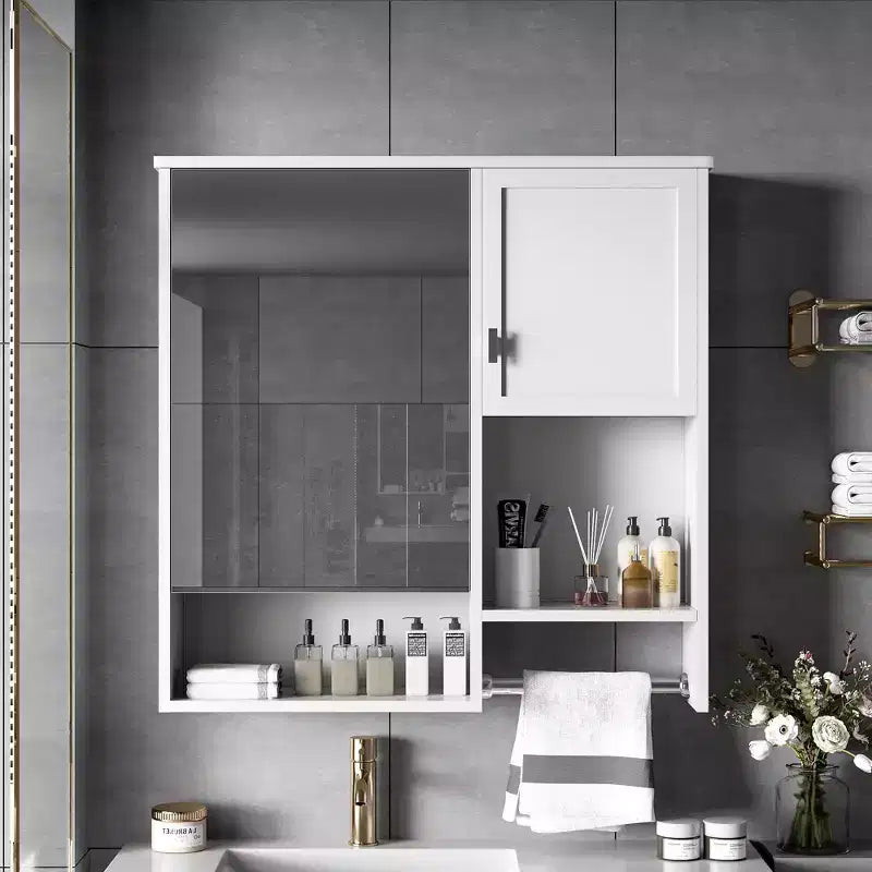 CASAINC 29'' x 28'' Wall Mounted Bathroom Medicine Cabinet with Mirror & Towel Bar