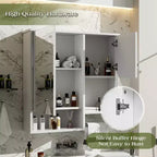 CASAINC 29'' x 28'' Wall Mounted Bathroom Medicine Cabinet with Mirror & Towel Bar