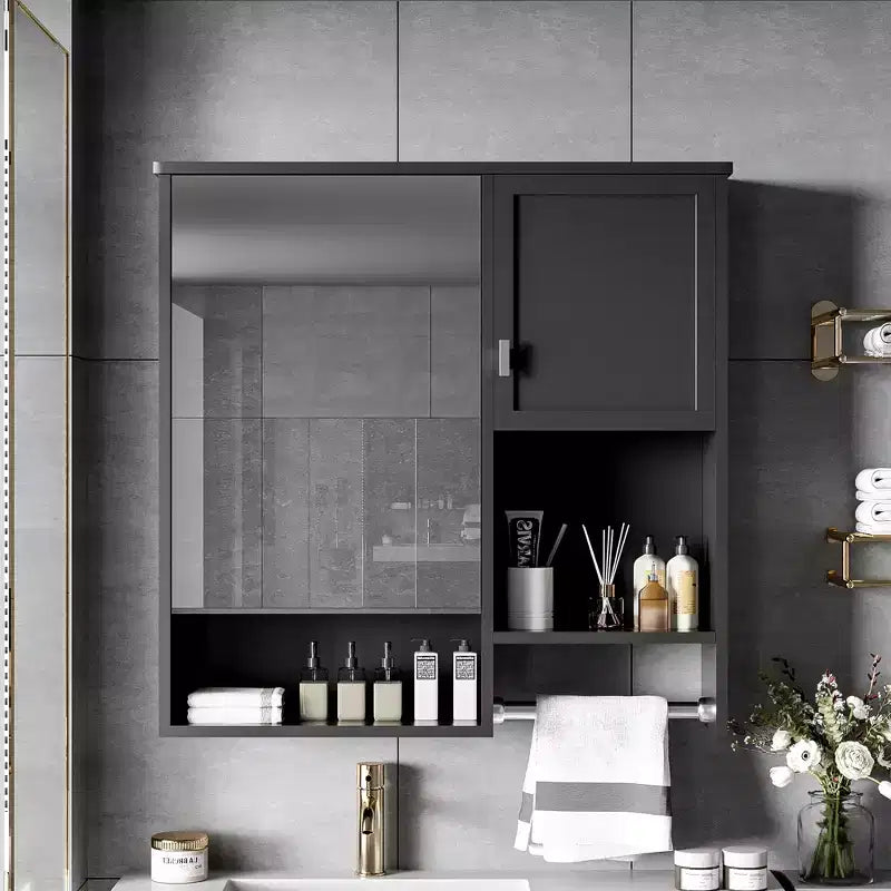CASAINC 29'' x 28'' Wall Mounted Bathroom Medicine Cabinet with Mirror & Towel Bar
