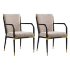 Christopher Knight Home Viola Chaises de salle à manger modernes rembourrées avec accoudoirs (lot de 2)
