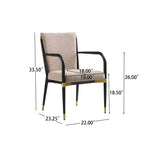 Christopher Knight Home Viola Chaises de salle à manger modernes rembourrées avec accoudoirs (lot de 2)