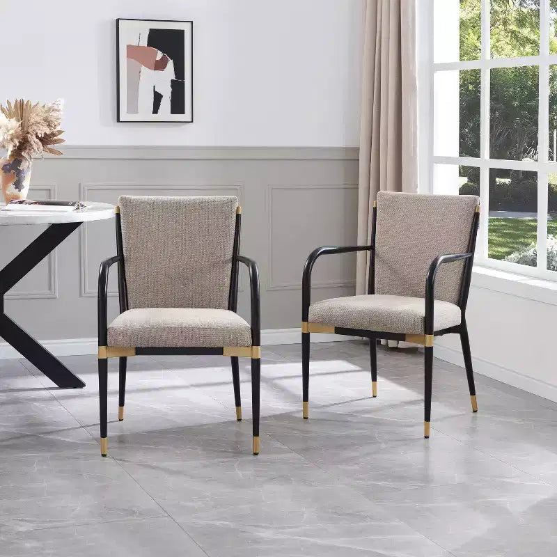 Christopher Knight Home Viola Modern Upholstered Dining Arm Chairs (Set of 2)