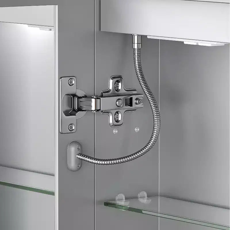 GDFStudio Tsubasa 20 Armoire à pharmacie moderne en métal avec miroir, lumières LED et 3 températures de couleur