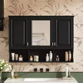 41 Inch Bathroom Wall Cabinet, Wall Mounted Medicine Cabinet with Mirror Doors & Adjustable Shelves, Floating Storage Cabinet for Bathroom