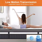 14 King Mattress in a Box,Gel Memory Foam&Pocket Coils,Medium Firm Hybrid Mattress,Back Support & Motion IsolationCooling Bed for Side Sleepers