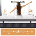 14 King Mattress in a Box,Gel Memory Foam&Pocket Coils,Medium Firm Hybrid Mattress,Back Support & Motion IsolationCooling Bed for Side Sleepers