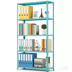Acekool 68 Inch Light Green Five Tier Metal Bookshelf for Home Office Storage