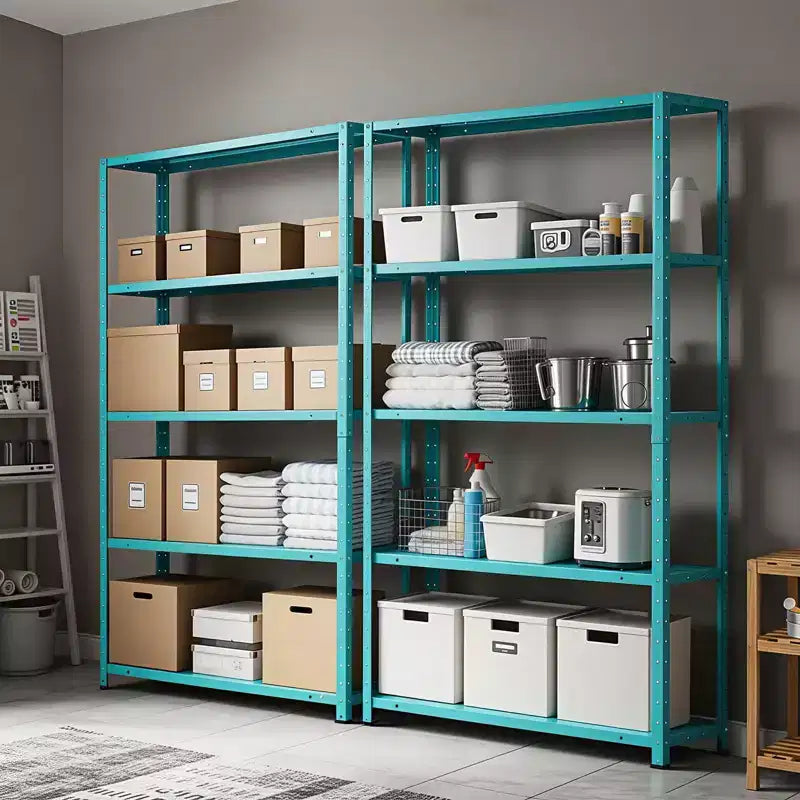 Acekool 68 Inch Light Green Five Tier Metal Bookshelf for Home Office Storage