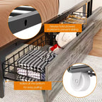 Besiost Bed Frame with Storage Drawers and Charging Station